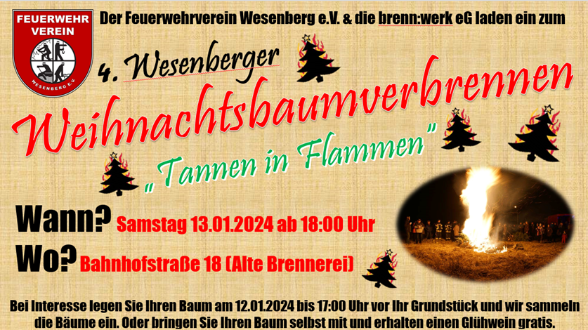 4. Wesenberger Weihnachtsbaumverbrennen