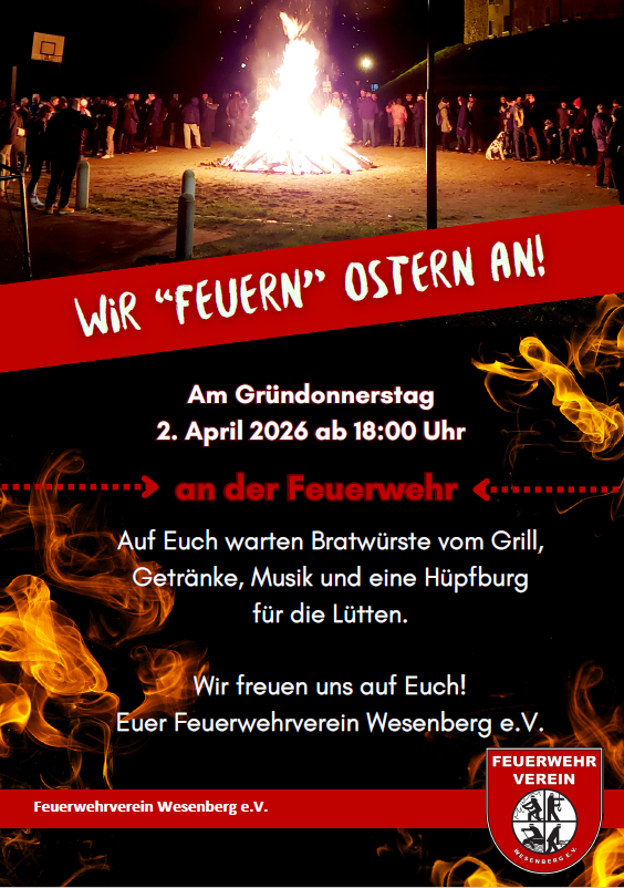 Osterfeuer am 02.04.2026